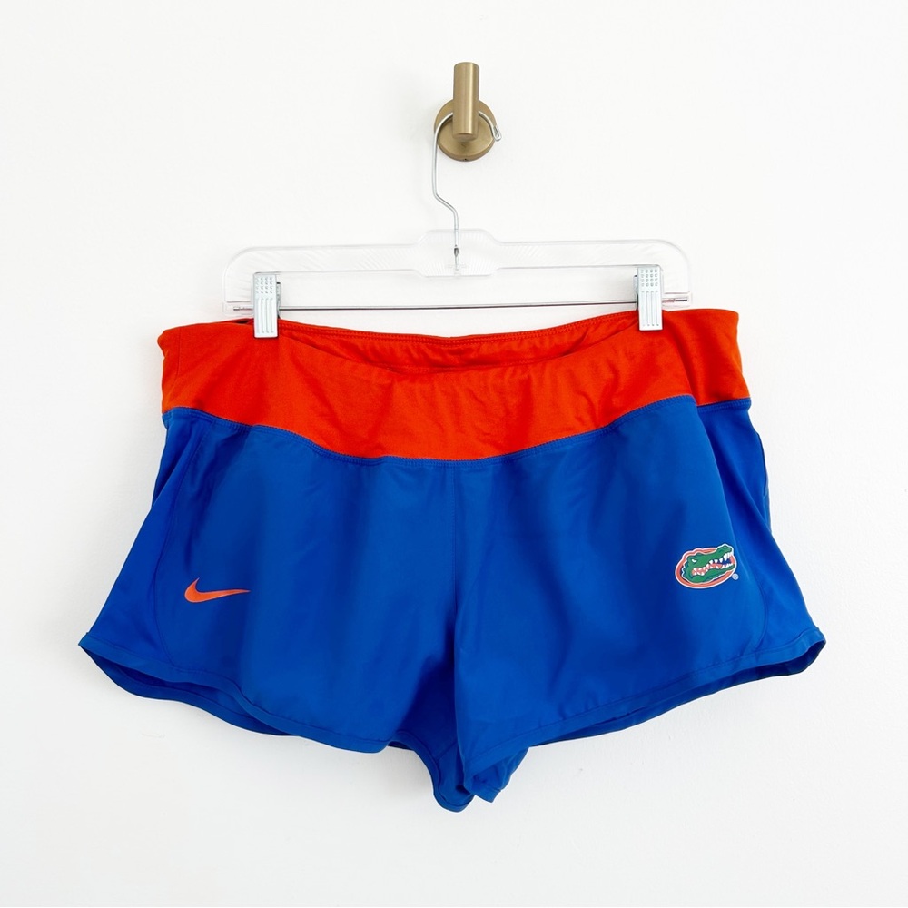 NEW Nike University of Florida UF Gators Blue & Orange Crew Shorts Size XL
